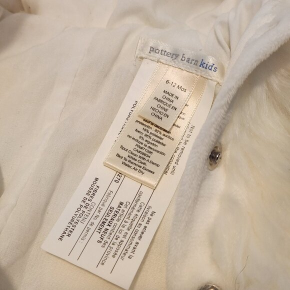 Pottery Barn Baby Costume Goat Farm Animal Fuzzy One Piece Warm Size 6-12 Months - Picture 5 of 7
